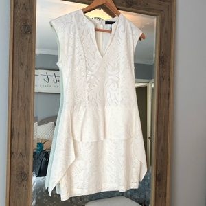 BCBG peplum lace floral dress